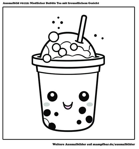 Ausmalbilder Bubble Tea zum Ausdrucken